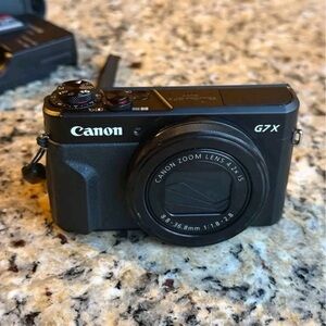 Canon Black Digital Camera Compact Design
